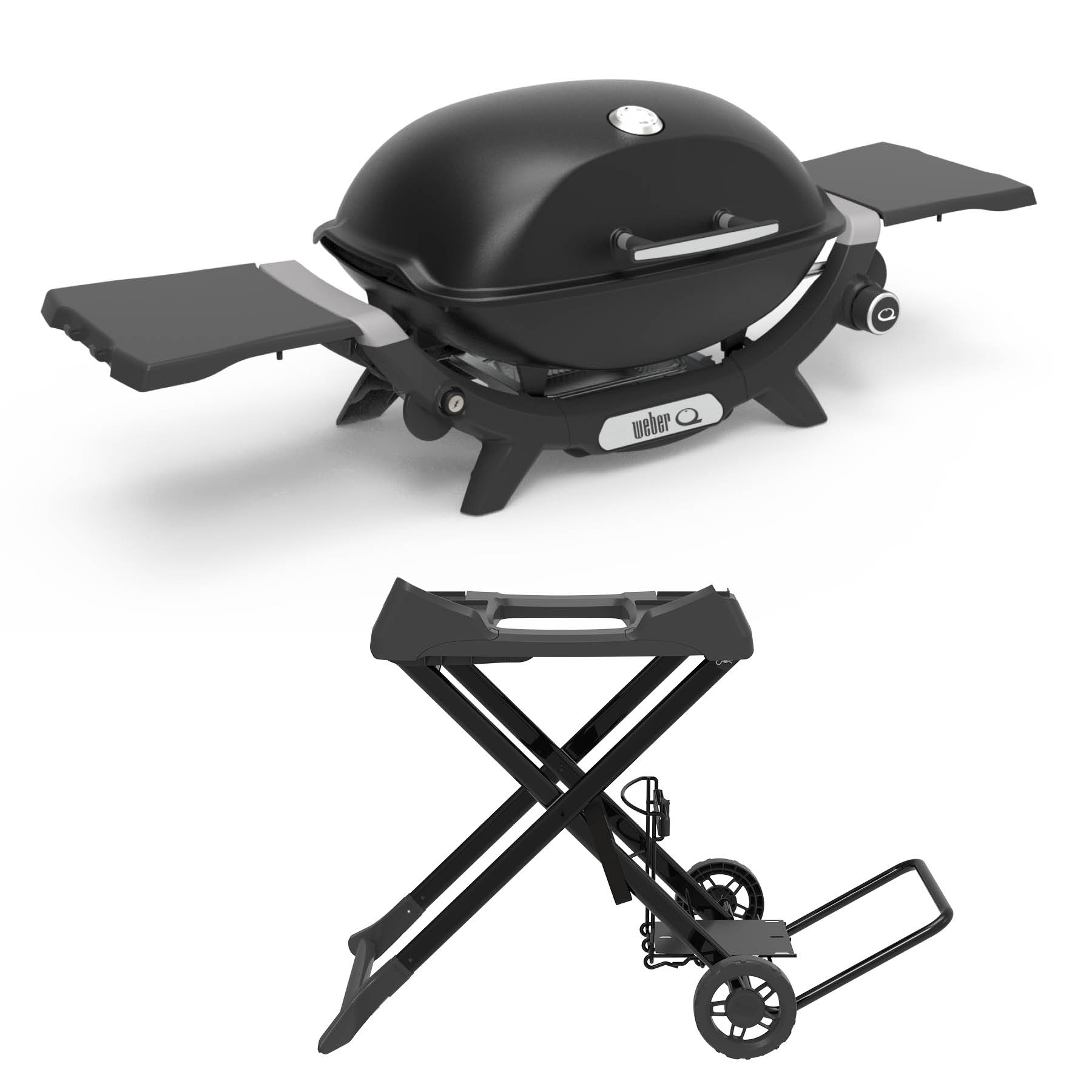 Weber Q Premium (Q2200N) Getaway Bundle Midnight Black-view 2